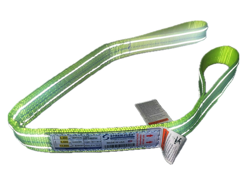 4 Inch - Polyester Hi-Viz Flat Eye & Eye Web Sling - Type 3