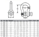 Carbon Screw Pin Anchor Shackles - Campbell