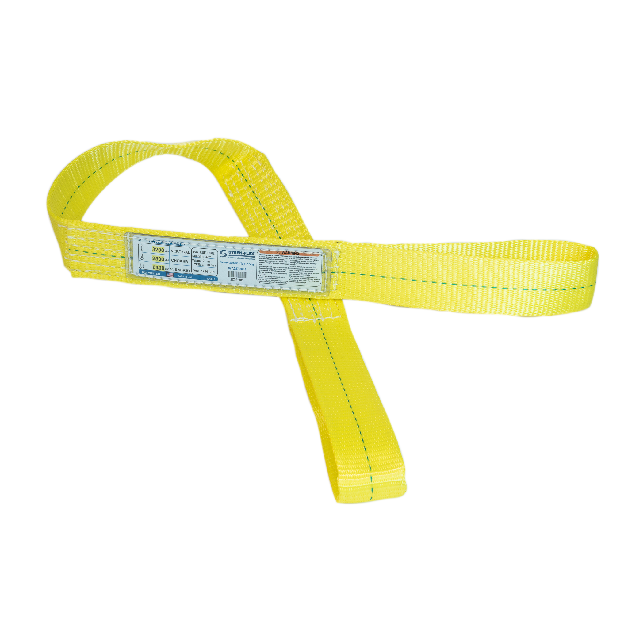 thumbnail image 2 of Multifunctional Heavy Duty Lift Sling Web Town Strap With 5 Diameter Reinforced Loops And Wear Guard End Grey 2 of 13