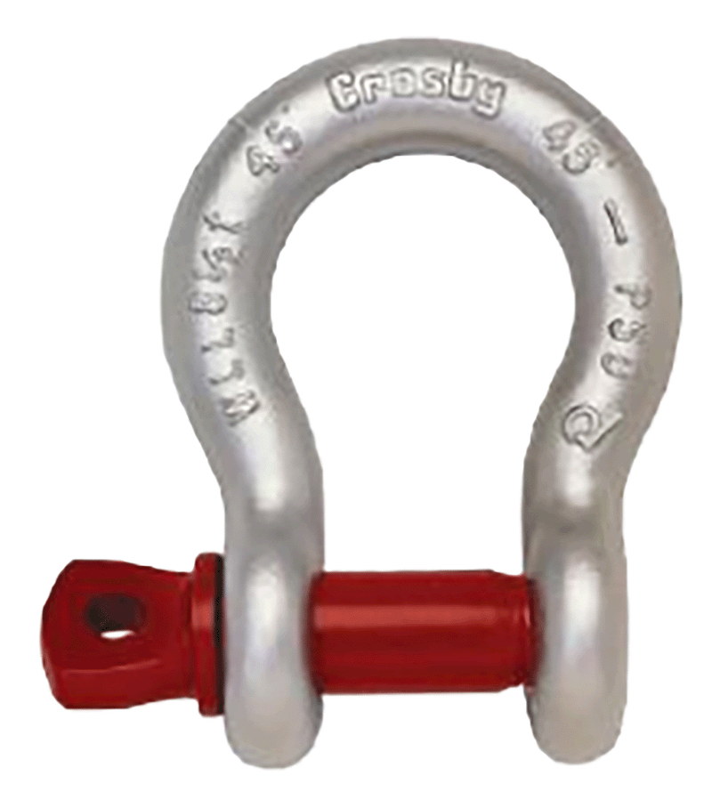 Crosby® G-209 Galvanized Screw Pin Anchor Shackle