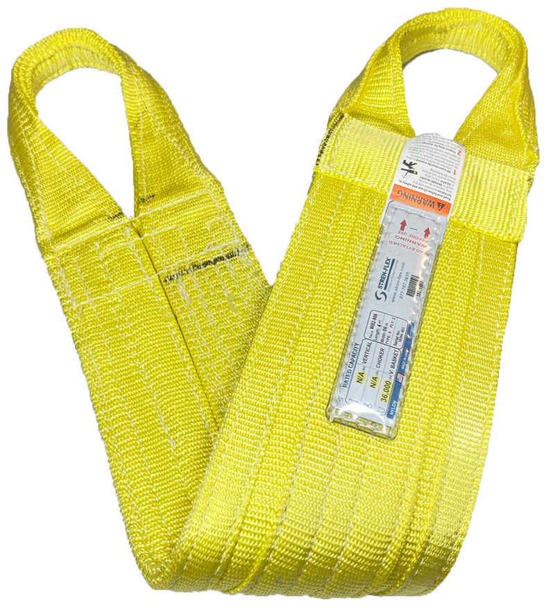 8 Inch - Nylon Wide Body Heavy Duty Basket Web Sling - Type 8