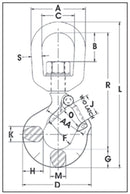 Crosby® L-322AN Alloy Swivel Hooks