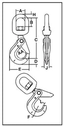 Crosby® S-1326 SHUR-LOC® Swivel Hook