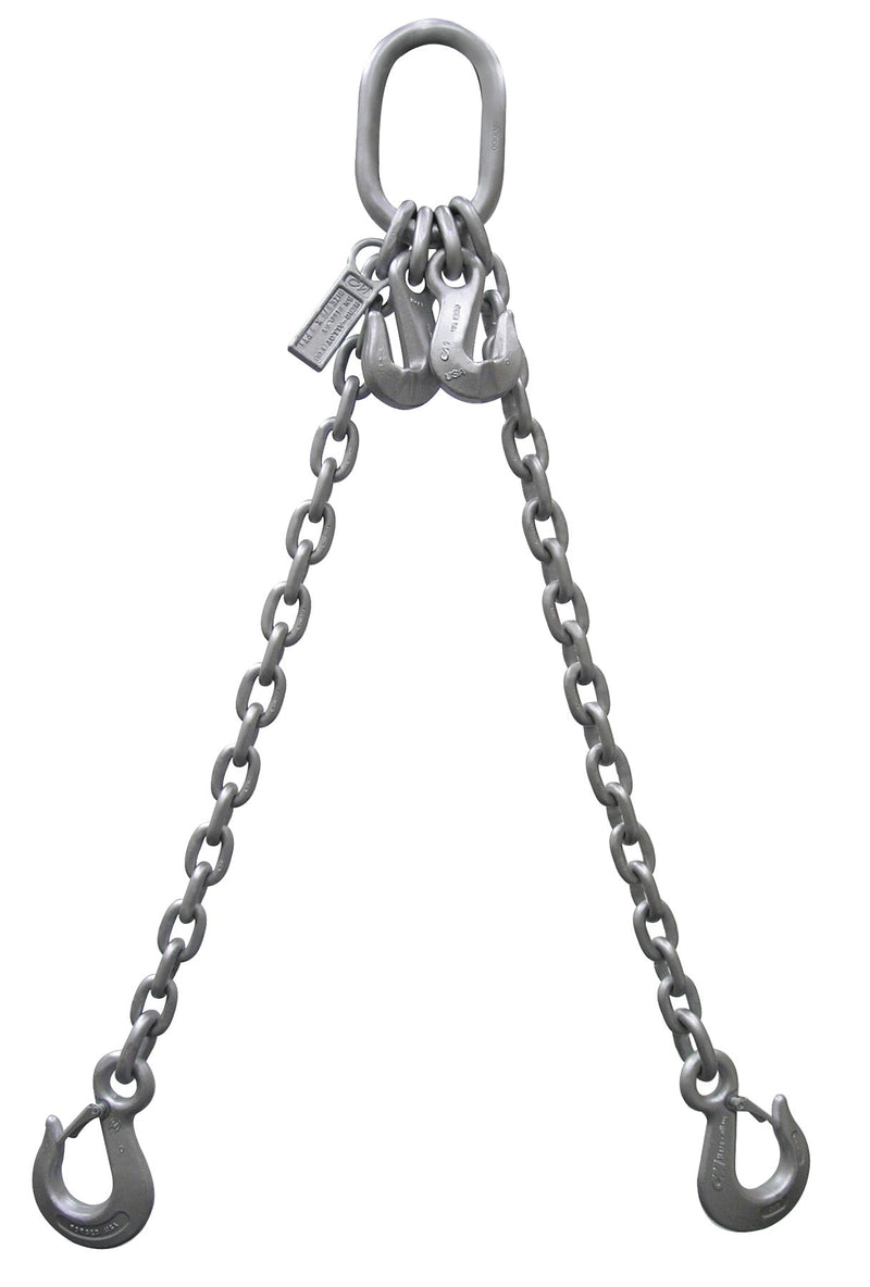 CM Grade 100 DOL 2 Leg Adjustable Type A Chain Sling - Clevlok Latchlok Hook